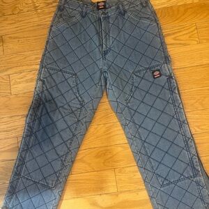 Supreme Dickies Quilted Blue Work Pants